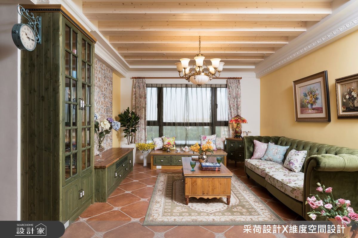 50坪新成屋(5年以下)＿鄉村風客廳案例圖片＿采荷設計X維度空間設計＿采荷X維度_17之3