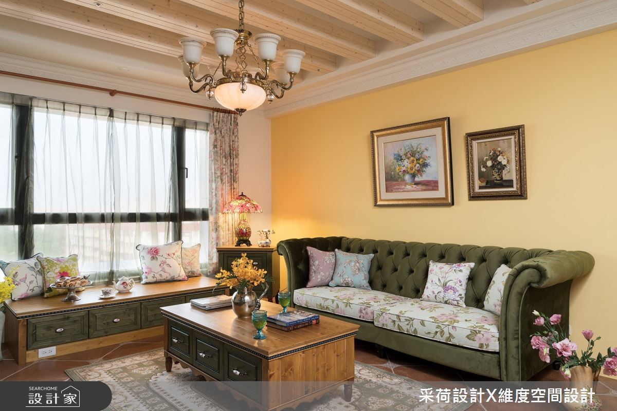 50坪新成屋(5年以下)＿鄉村風客廳案例圖片＿采荷設計X維度空間設計＿采荷X維度_17之4