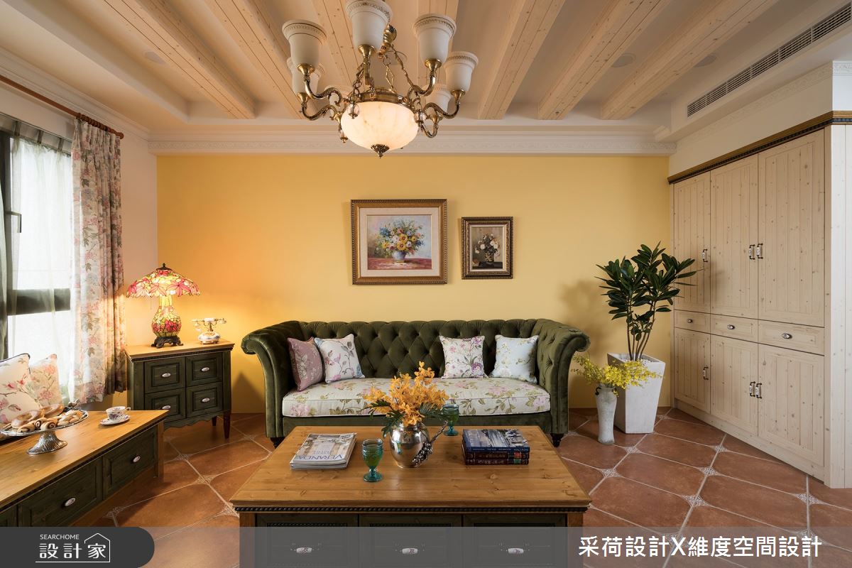 50坪新成屋(5年以下)＿鄉村風客廳案例圖片＿采荷設計X維度空間設計＿采荷X維度_17之5
