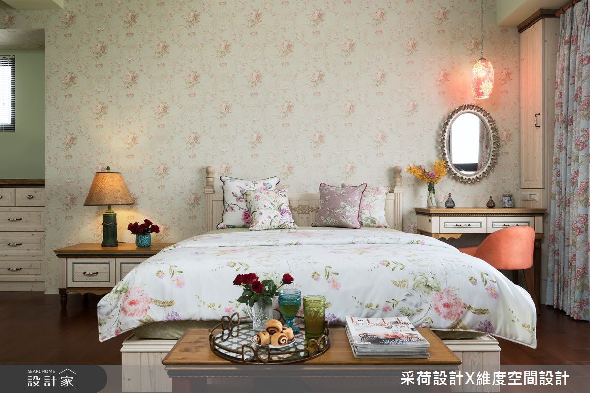 50坪新成屋(5年以下)＿鄉村風臥室案例圖片＿采荷設計X維度空間設計＿采荷X維度_17之30