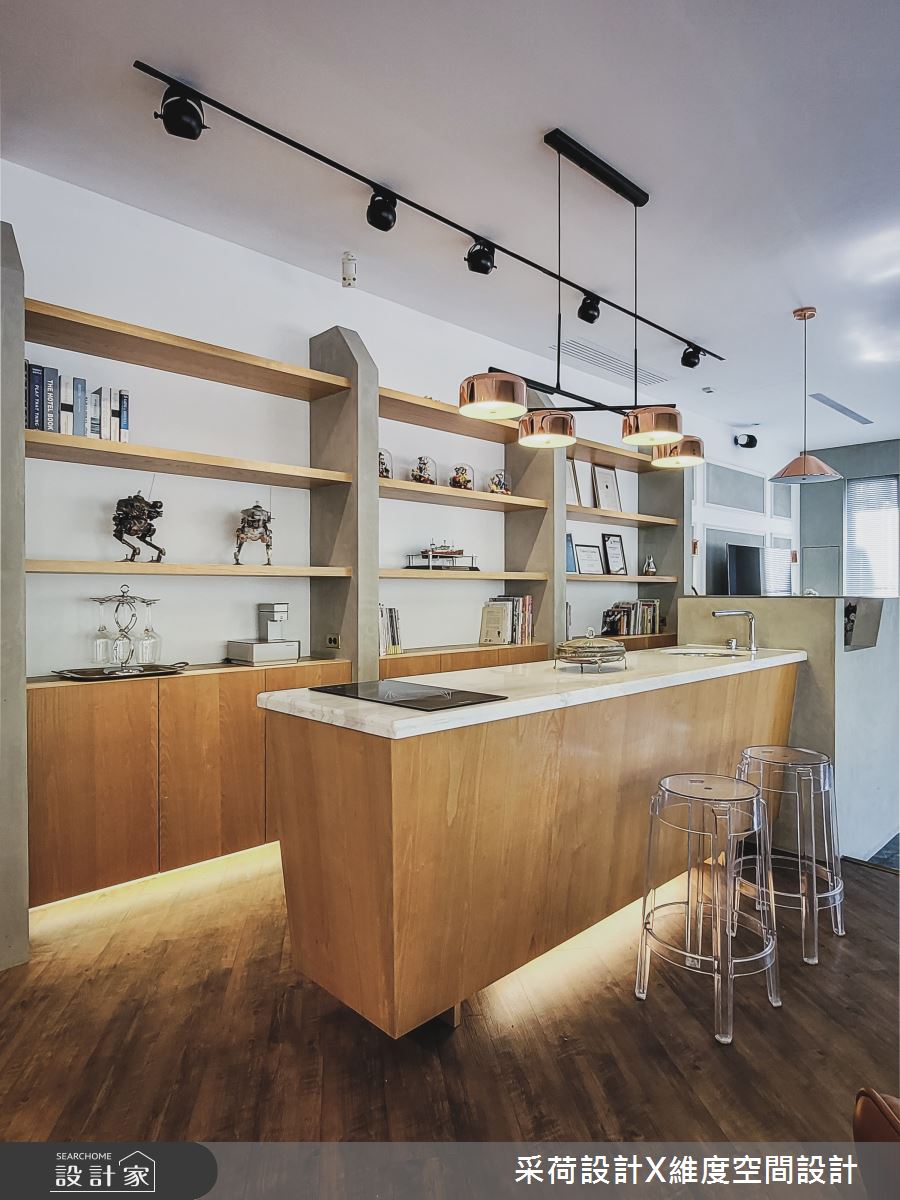 18坪老屋(50年以上)＿混搭風吧檯案例圖片＿采荷設計X維度空間設計＿采荷X維度_23之10