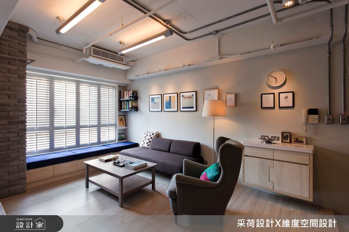 25坪中古屋(5~15年)＿混搭風客廳臥榻案例圖片＿采荷設計X維度空間設計＿采荷X維度_26之6