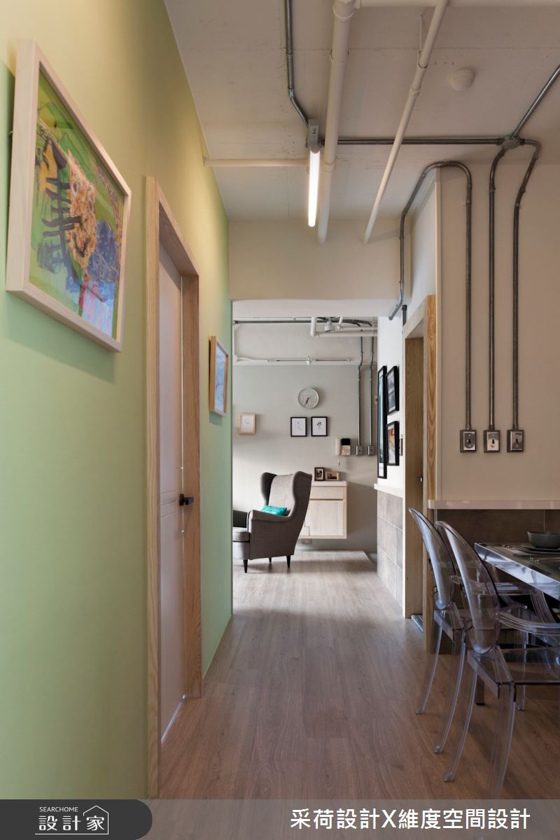 25坪中古屋(5~15年)＿混搭風餐廳走廊案例圖片＿采荷設計X維度空間設計＿采荷X維度_26之12