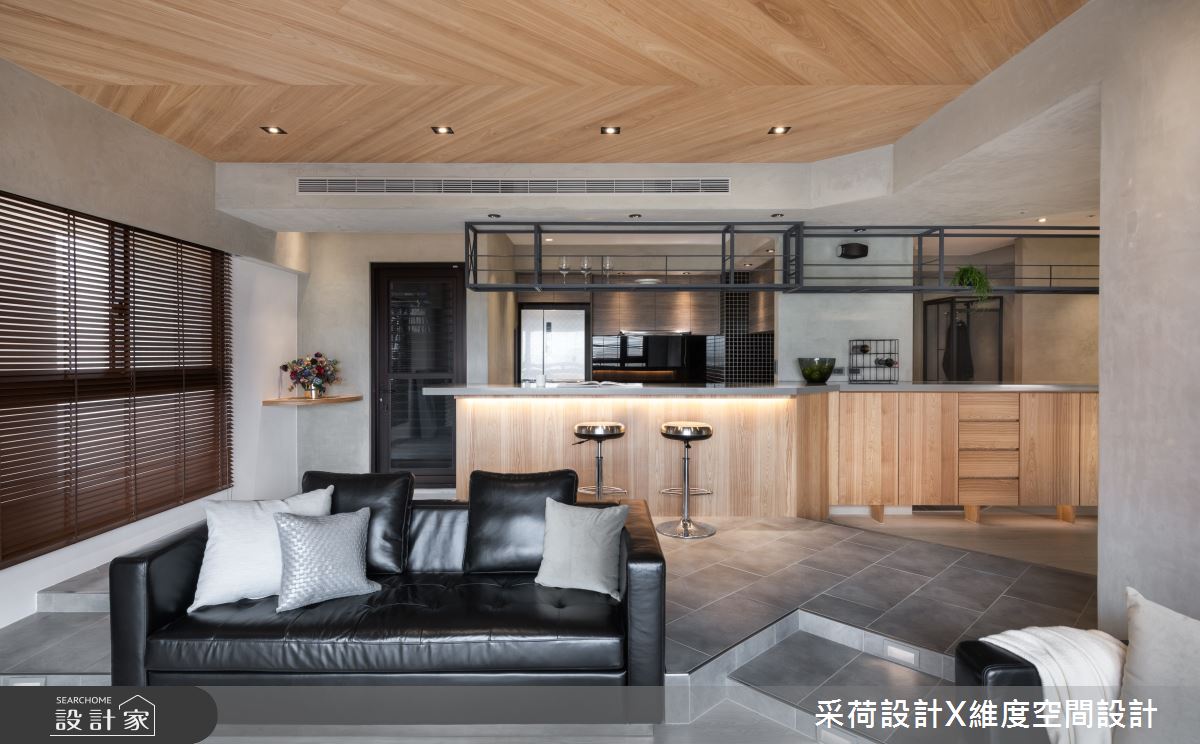 35坪預售屋＿簡約風客廳餐廳廚房吧檯中島案例圖片＿采荷設計X維度空間設計＿采荷X維度_27之10