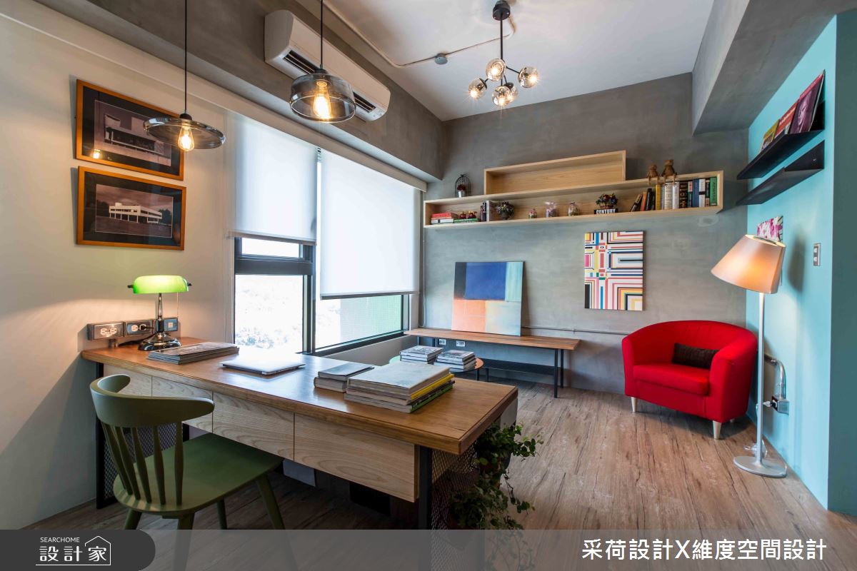 13坪新成屋(5年以下)＿混搭風客廳書房案例圖片＿采荷設計X維度空間設計＿采荷X維度_29之3