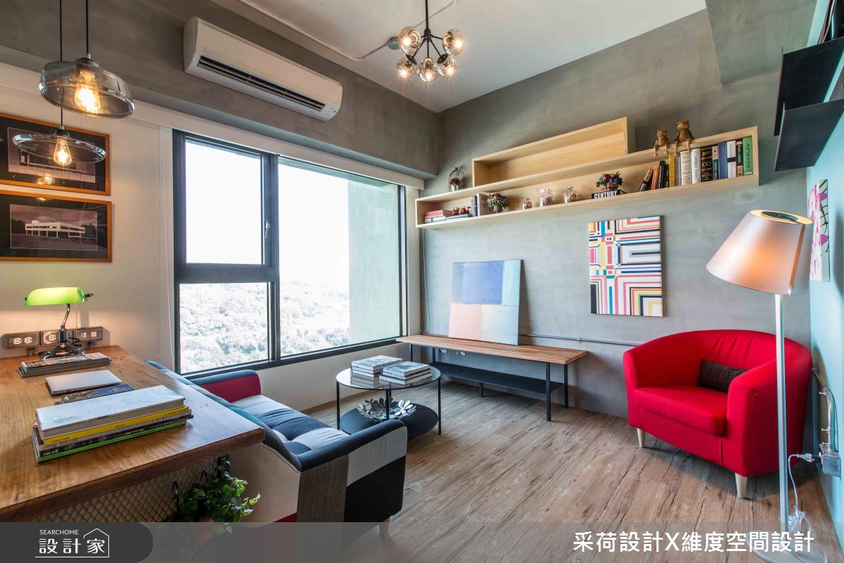 13坪新成屋(5年以下)＿混搭風客廳書房案例圖片＿采荷設計X維度空間設計＿采荷X維度_29之4