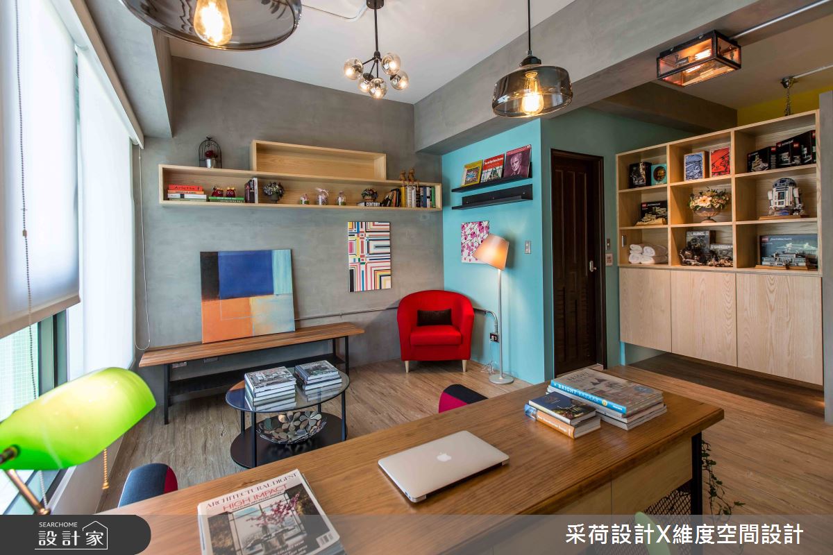 13坪新成屋(5年以下)＿混搭風客廳書房案例圖片＿采荷設計X維度空間設計＿采荷X維度_29之5