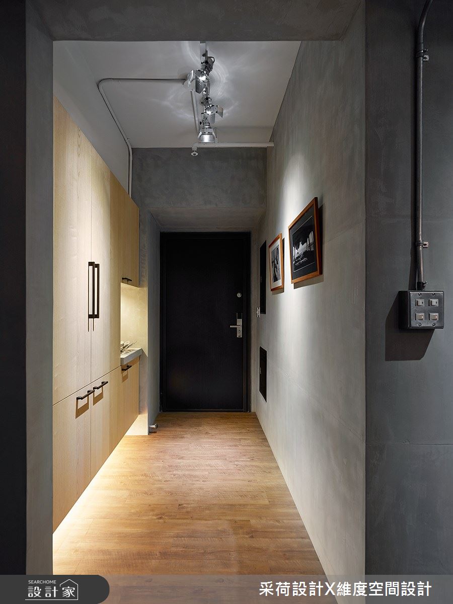 28坪新成屋(5年以下)＿工業風玄關案例圖片＿采荷設計X維度空間設計＿采荷X維度_25之1