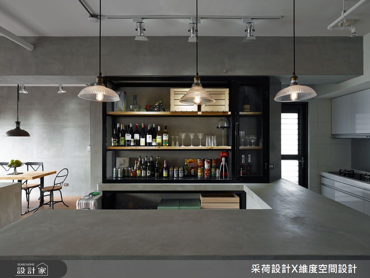 28坪新成屋(5年以下)＿工業風吧檯案例圖片＿采荷設計X維度空間設計＿采荷X維度_25之8