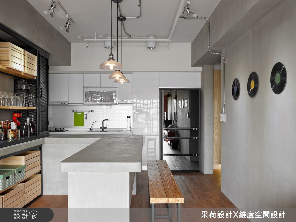 28坪新成屋(5年以下)＿工業風廚房吧檯案例圖片＿采荷設計X維度空間設計＿采荷X維度_25之9