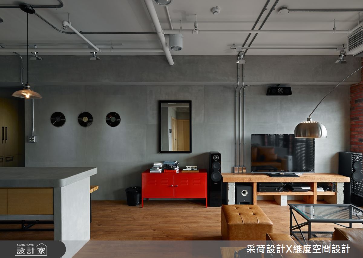 28坪新成屋(5年以下)＿工業風客廳吧檯案例圖片＿采荷設計X維度空間設計＿采荷X維度_25之11