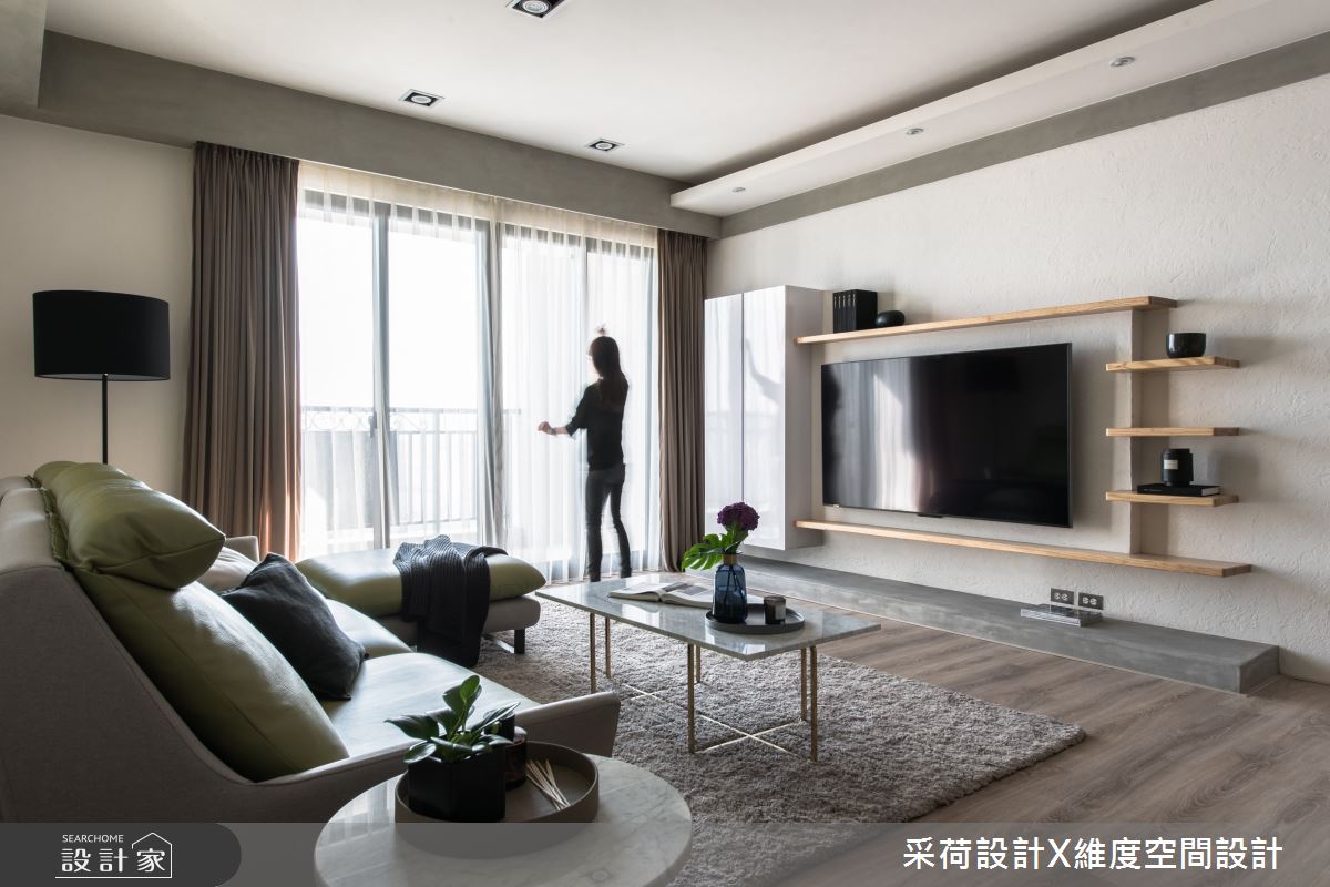 45坪新成屋(5年以下)＿混搭風客廳案例圖片＿采荷設計X維度空間設計＿采荷X維度_24之3