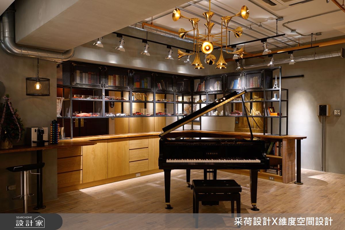 90坪新成屋(5年以下)＿工業風多功能室案例圖片＿采荷設計X維度空間設計＿采荷X維度_28之5