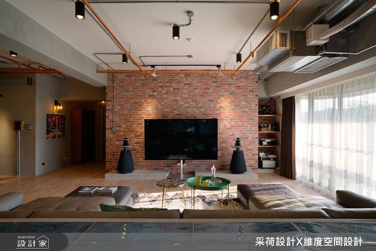 90坪新成屋(5年以下)＿工業風客廳案例圖片＿采荷設計X維度空間設計＿采荷X維度_28之7