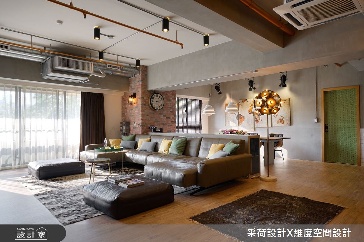90坪新成屋(5年以下)＿工業風客廳書房案例圖片＿采荷設計X維度空間設計＿采荷X維度_28之8