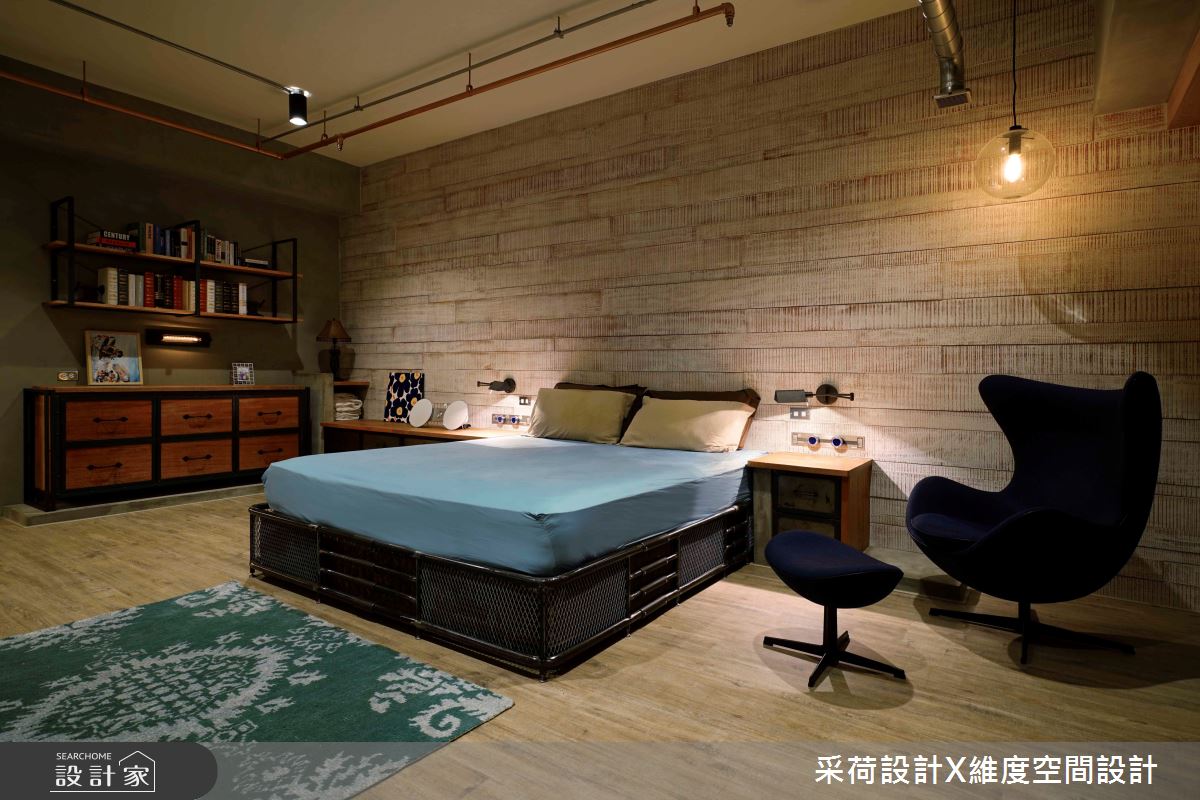 90坪新成屋(5年以下)＿工業風臥室案例圖片＿采荷設計X維度空間設計＿采荷X維度_28之18