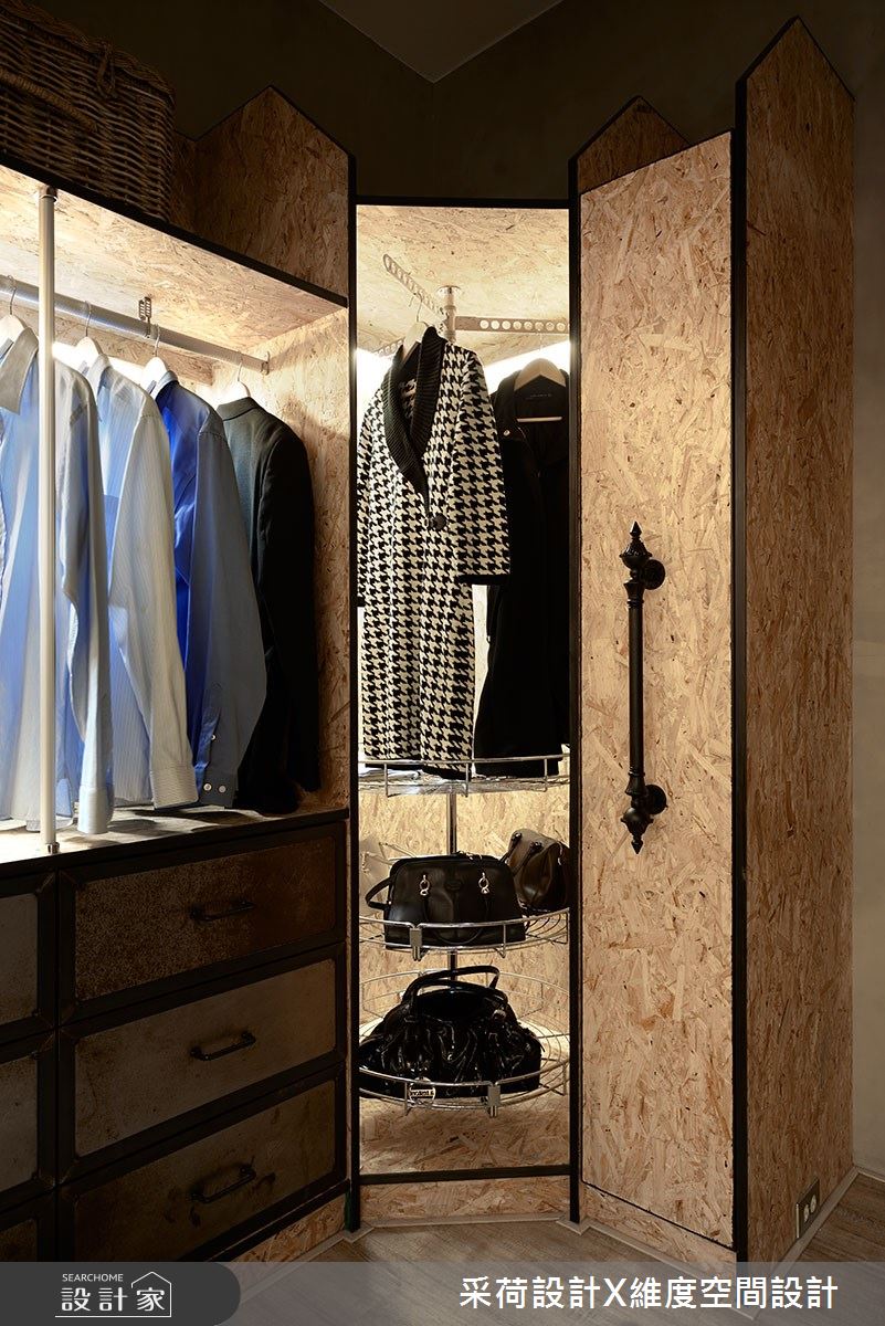 90坪新成屋(5年以下)＿工業風更衣間案例圖片＿采荷設計X維度空間設計＿采荷X維度_28之25