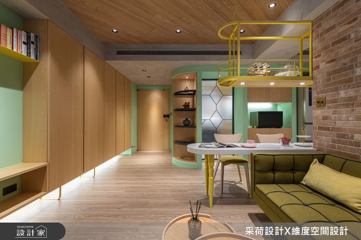 21坪中古屋(5~15年)＿混搭風玄關客廳餐廳吧檯案例圖片＿采荷設計X維度空間設計＿采荷X維度_30之1