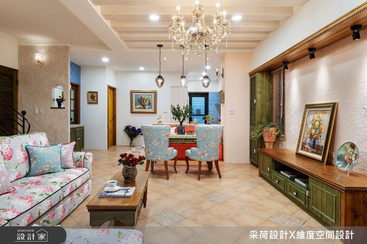45坪老屋(16~30年)＿鄉村風客廳餐廳案例圖片＿采荷設計X維度空間設計＿采荷X維度_19之3