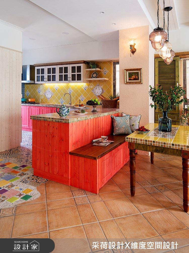 45坪老屋(16~30年)＿鄉村風餐廳廚房案例圖片＿采荷設計X維度空間設計＿采荷X維度_19之14