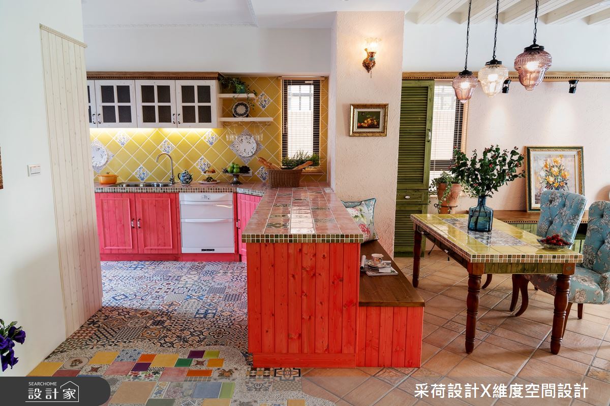45坪老屋(16~30年)＿鄉村風餐廳廚房案例圖片＿采荷設計X維度空間設計＿采荷X維度_19之13