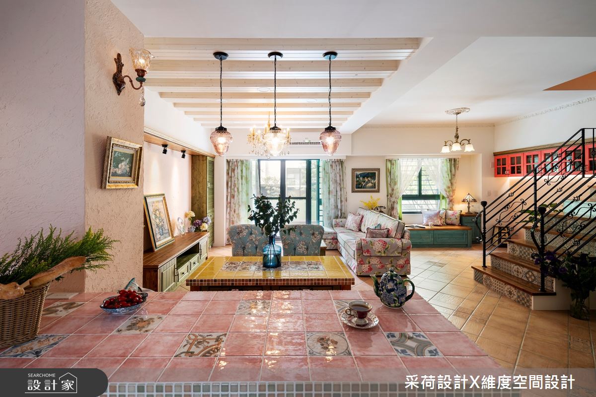 45坪老屋(16~30年)＿鄉村風客廳餐廳臥榻案例圖片＿采荷設計X維度空間設計＿采荷X維度_19之11