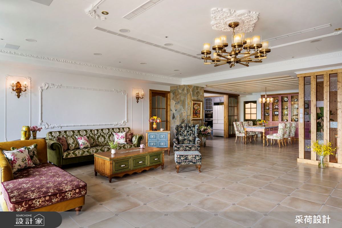 114坪中古屋(5~15年)＿鄉村風客廳餐廳案例圖片＿采荷設計X維度空間設計＿采荷X維度_20之6