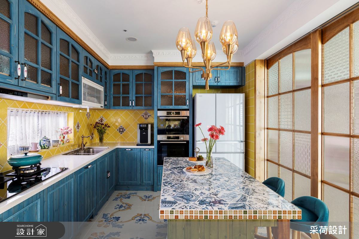 114坪中古屋(5~15年)＿鄉村風廚房吧檯中島案例圖片＿采荷設計X維度空間設計＿采荷X維度_20之20