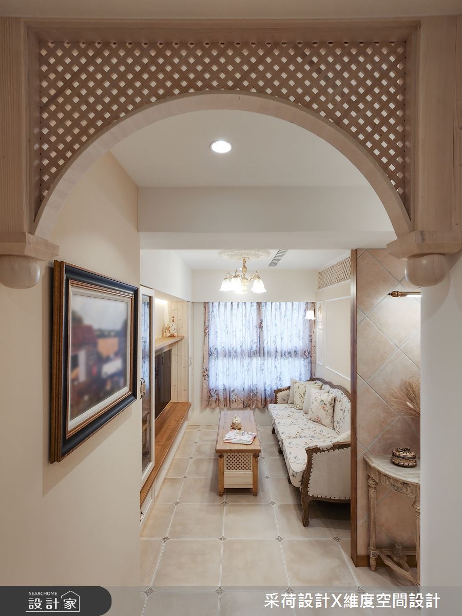 11坪新成屋(5年以下)＿鄉村風客廳案例圖片＿采荷設計X維度空間設計＿采荷X維度_35之5