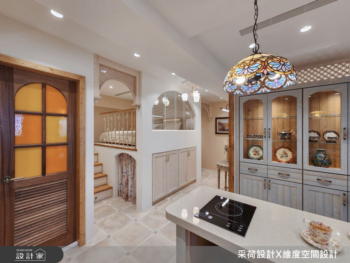 11坪新成屋(5年以下)＿鄉村風餐廳廚房吧檯樓梯案例圖片＿采荷設計X維度空間設計＿采荷X維度_35之9