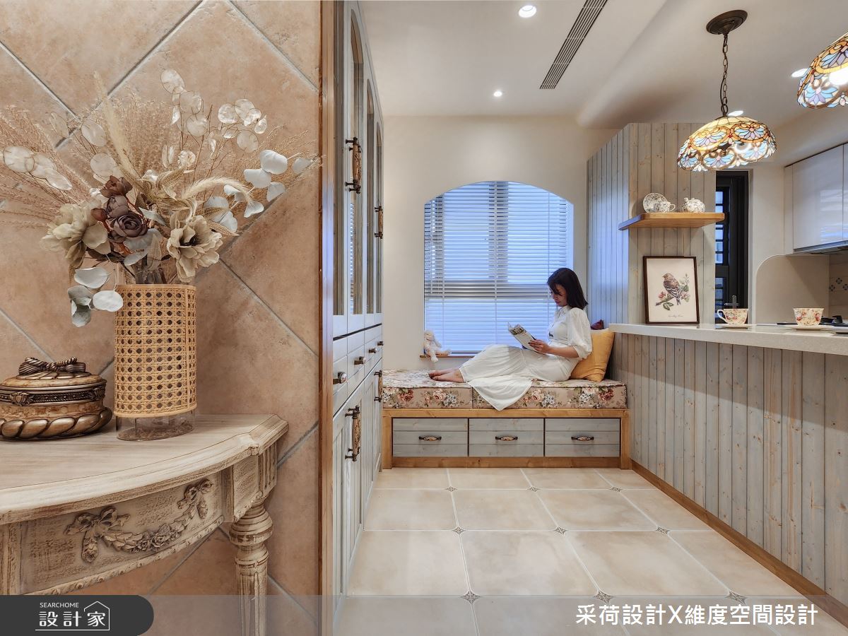 11坪新成屋(5年以下)＿鄉村風餐廳廚房吧檯臥榻案例圖片＿采荷設計X維度空間設計＿采荷X維度_35之14