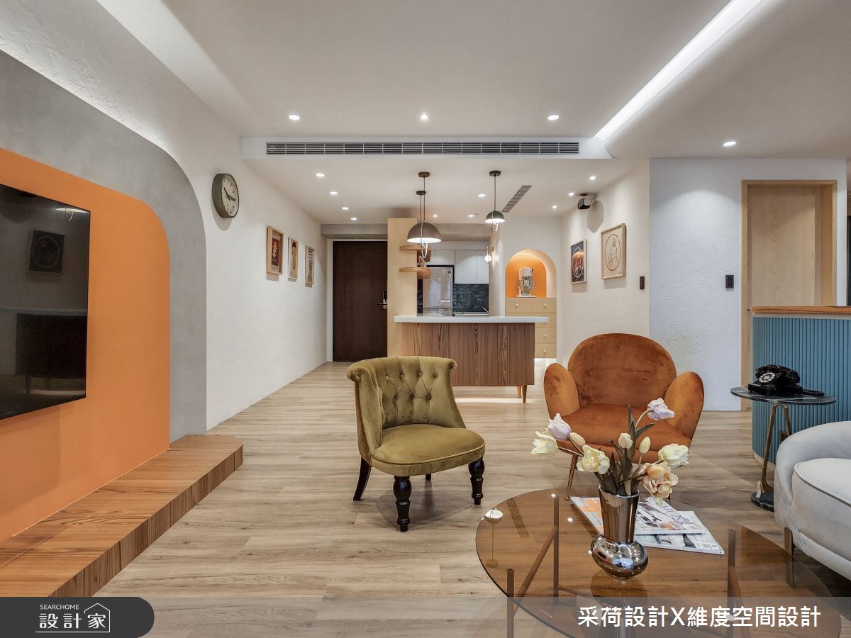 28坪新成屋(5年以下)＿混搭風客廳餐廳吧檯案例圖片＿采荷設計X維度空間設計＿采荷X維度_36之7