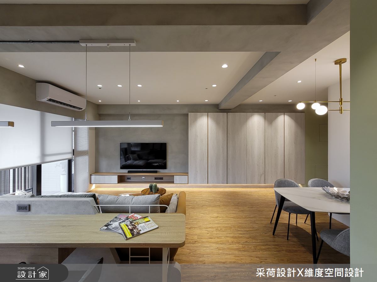 24坪新成屋(5年以下)＿混搭風客廳餐廳書房案例圖片＿采荷設計X維度空間設計＿采荷X維度_33之14