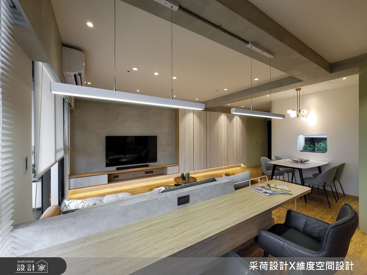 24坪新成屋(5年以下)＿混搭風客廳餐廳書房案例圖片＿采荷設計X維度空間設計＿采荷X維度_33之15