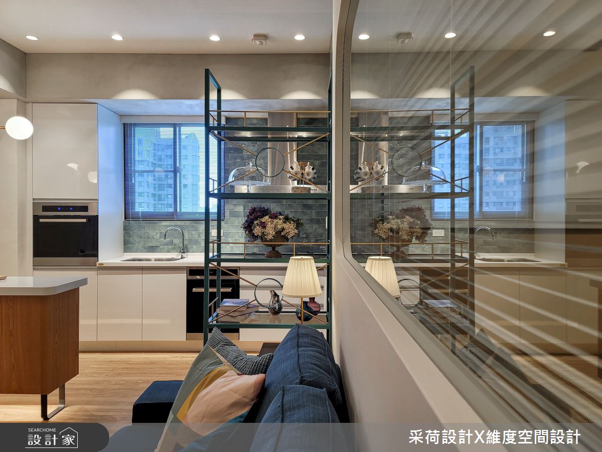 10坪新成屋(5年以下)＿混搭風客廳廚房吧檯中島案例圖片＿采荷設計X維度空間設計＿采荷X維度_34之12