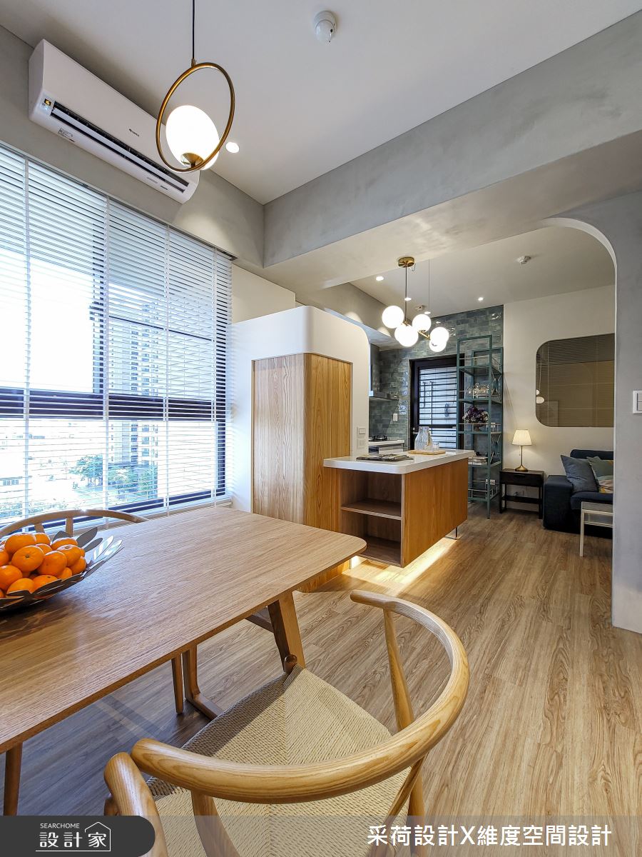 10坪新成屋(5年以下)＿混搭風餐廳廚房吧檯中島案例圖片＿采荷設計X維度空間設計＿采荷X維度_34之20