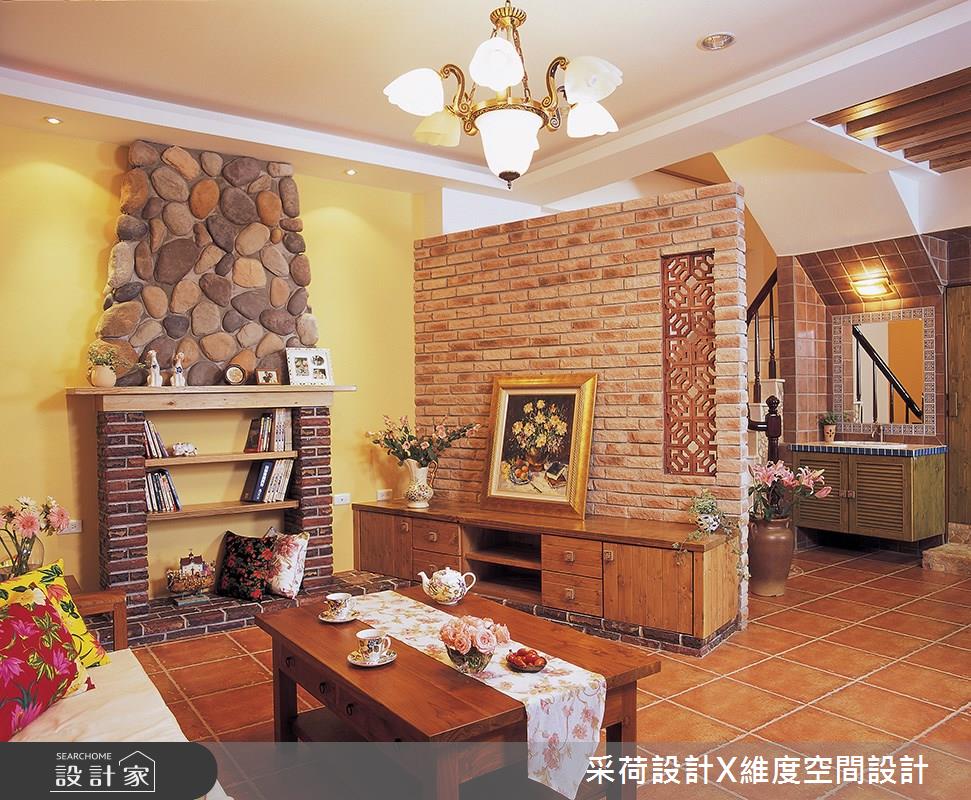 76坪新成屋(5年以下)＿鄉村風客廳案例圖片＿采荷設計X維度空間設計＿采荷X維度_01之1