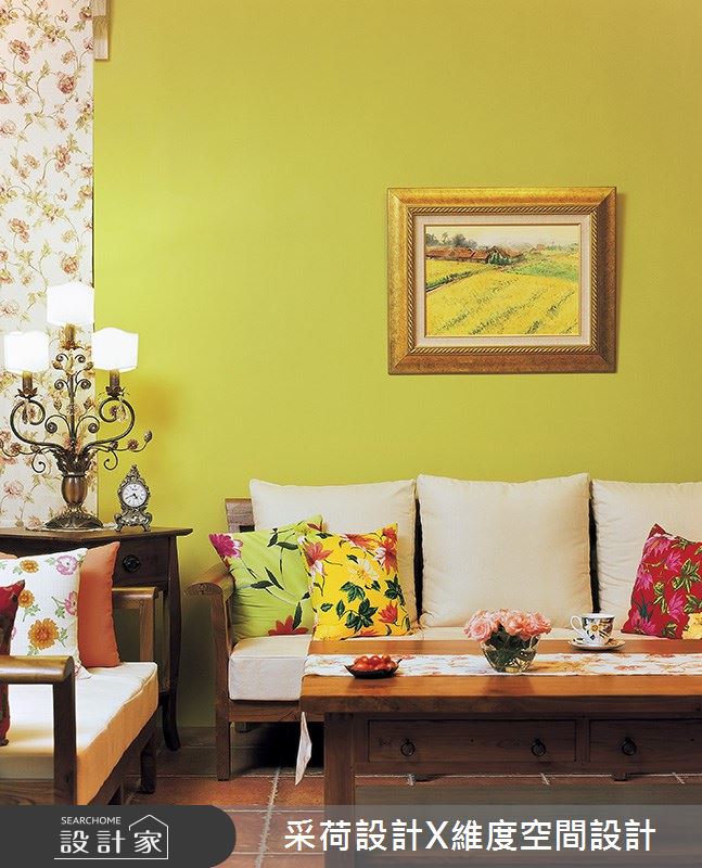 76坪新成屋(5年以下)＿鄉村風客廳案例圖片＿采荷設計X維度空間設計＿采荷X維度_01之6
