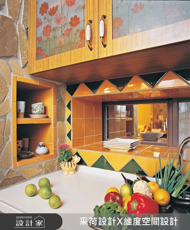 76坪新成屋(5年以下)＿鄉村風廚房案例圖片＿采荷設計X維度空間設計＿采荷X維度_01之12
