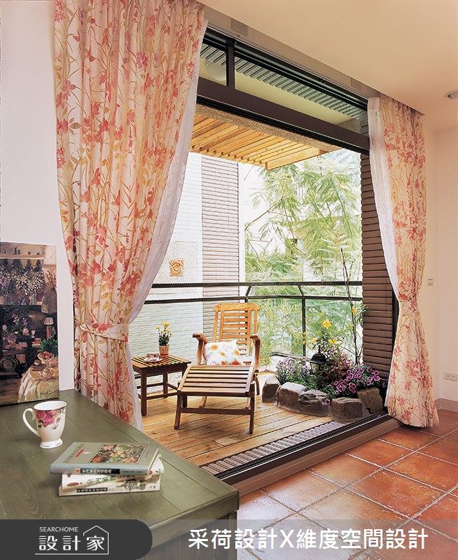 76坪新成屋(5年以下)＿鄉村風臥室陽台案例圖片＿采荷設計X維度空間設計＿采荷X維度_01之17