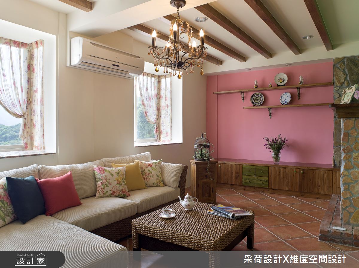 36坪老屋(16~30年)＿鄉村風客廳案例圖片＿采荷設計X維度空間設計＿采荷X維度_02之2