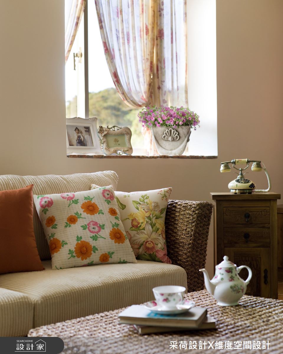 36坪老屋(16~30年)＿鄉村風客廳案例圖片＿采荷設計X維度空間設計＿采荷X維度_02之4