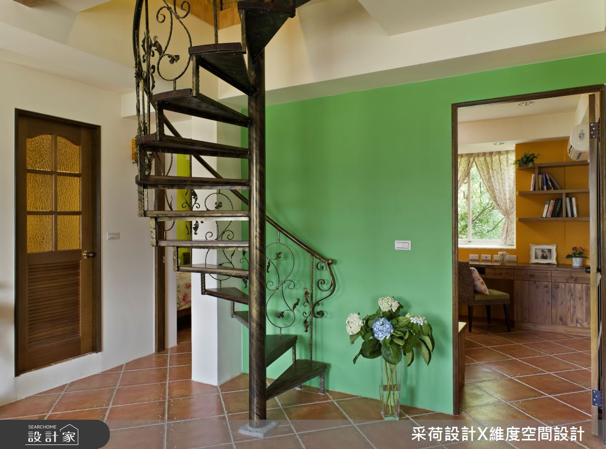 36坪老屋(16~30年)＿鄉村風樓梯案例圖片＿采荷設計X維度空間設計＿采荷X維度_02之8