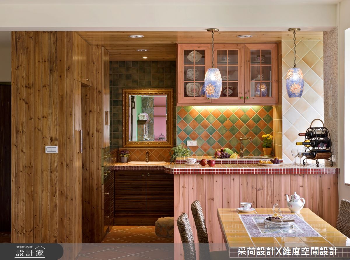 36坪老屋(16~30年)＿鄉村風餐廳廚房中島案例圖片＿采荷設計X維度空間設計＿采荷X維度_02之15