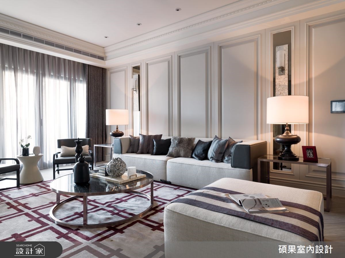 60坪新成屋(5年以下)＿美式風客廳案例圖片＿碩果室內裝修設計有限公司＿碩果_27 Up Town Residence A3之2
