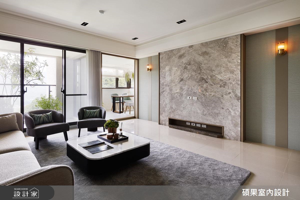 40坪新成屋(5年以下)＿療癒風客廳案例圖片＿碩果室內裝修設計有限公司＿碩果_09之2