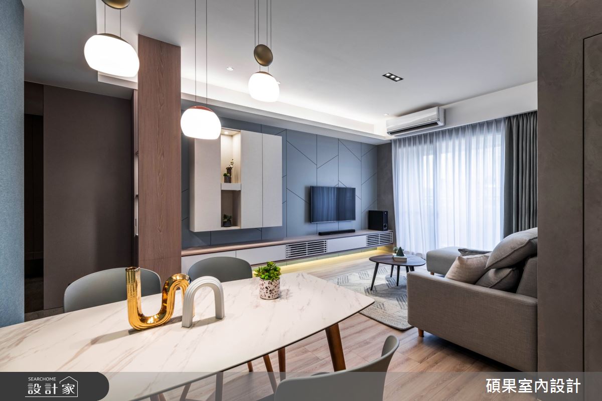 30坪新成屋(5年以下)＿混搭風客廳餐廳案例圖片＿碩果室內裝修設計有限公司＿碩果_02之5