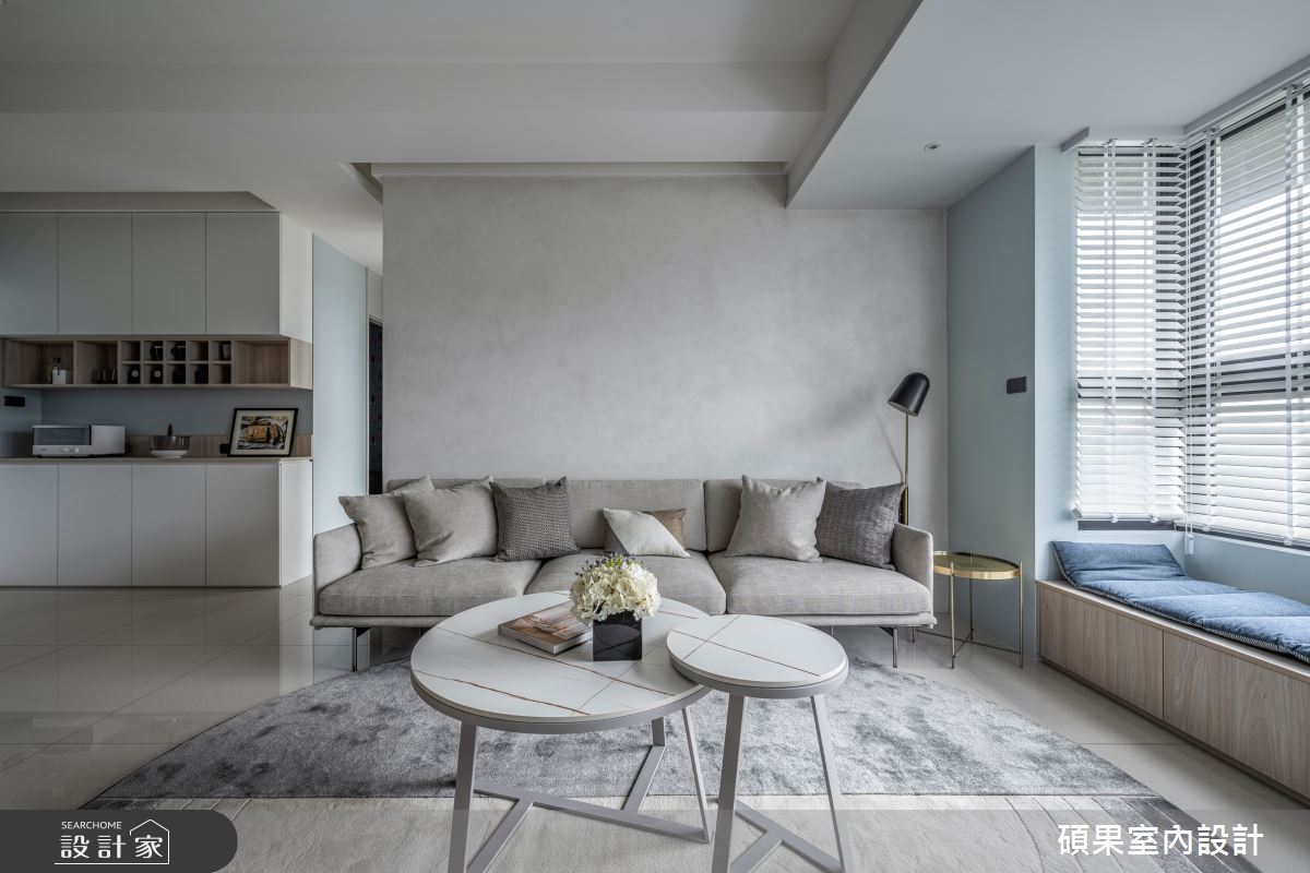 24坪新成屋(5年以下)＿簡約風客廳案例圖片＿碩果室內裝修設計有限公司＿碩果_01之4
