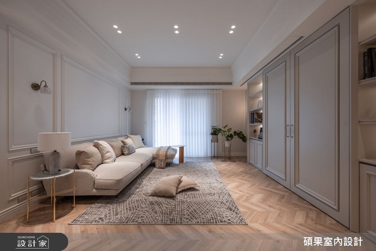 37坪新成屋(5年以下)＿美式風客廳案例圖片＿碩果室內裝修設計有限公司＿碩果_31 White Lilac Fantasy之17