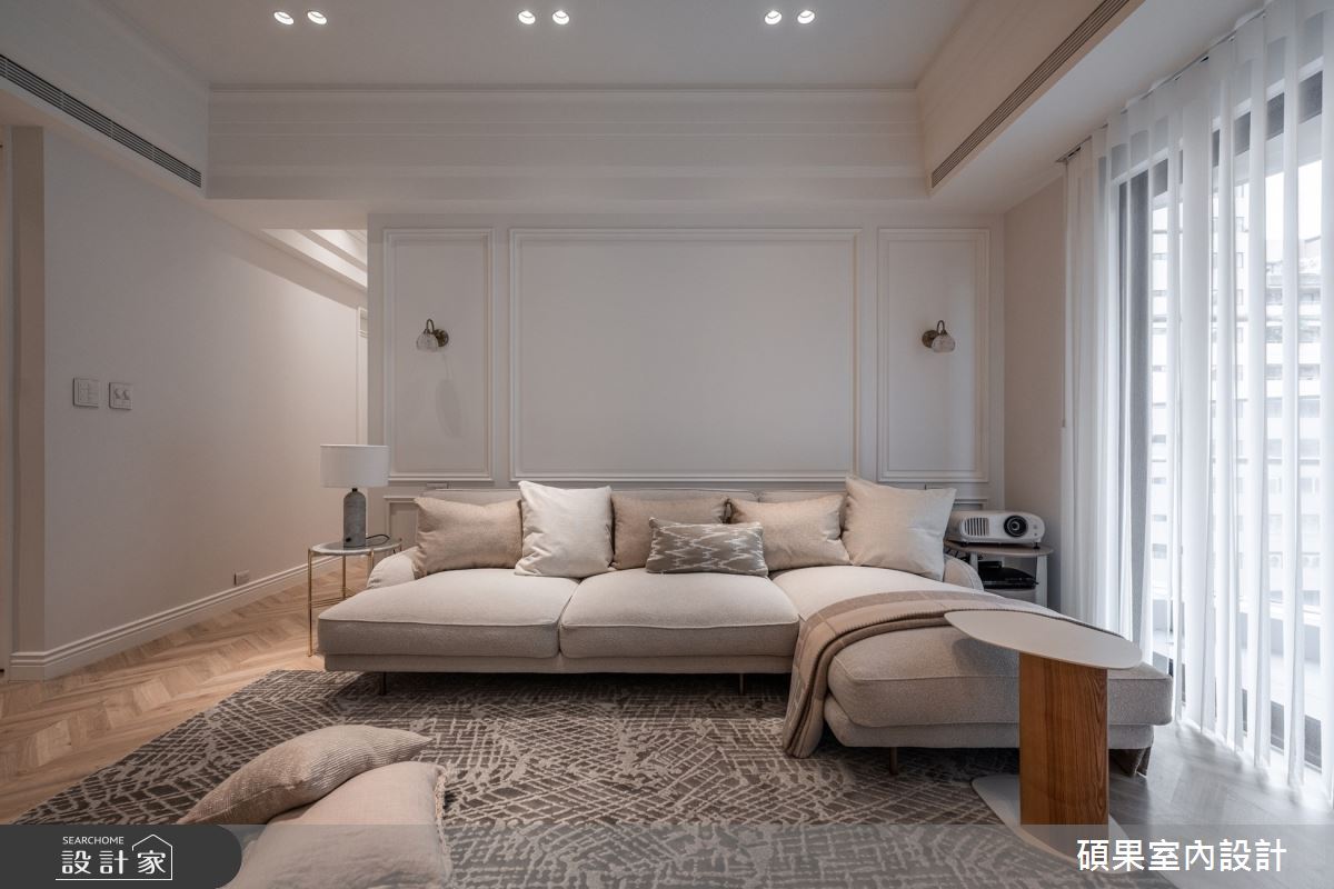 37坪新成屋(5年以下)＿美式風客廳案例圖片＿碩果室內裝修設計有限公司＿碩果_31 White Lilac Fantasy之18